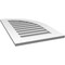 Ekena Millwork Quarter Round Top Right Surface Mount PVC Gable Vent w/ 3-1/2"W x 1"P Standard Frame, 20"W x 32"H GVPQR20X3201SF - alternate 4